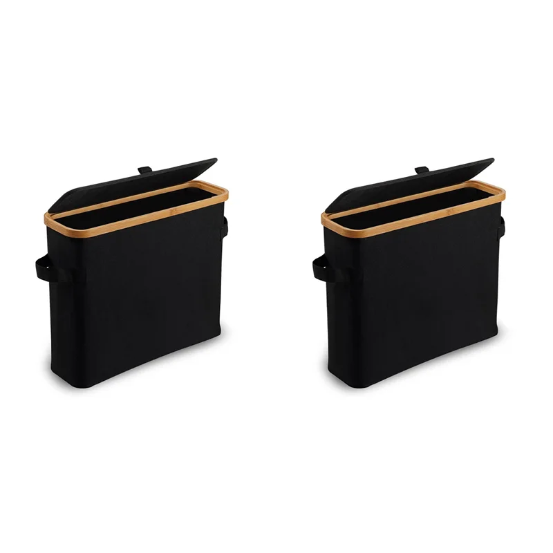 

AA01-2X Бамбуковая подставка для туалетной бумаги с бамбуковой крышкой для туалетной бумаги, шкафа, ванной комнаты, черная