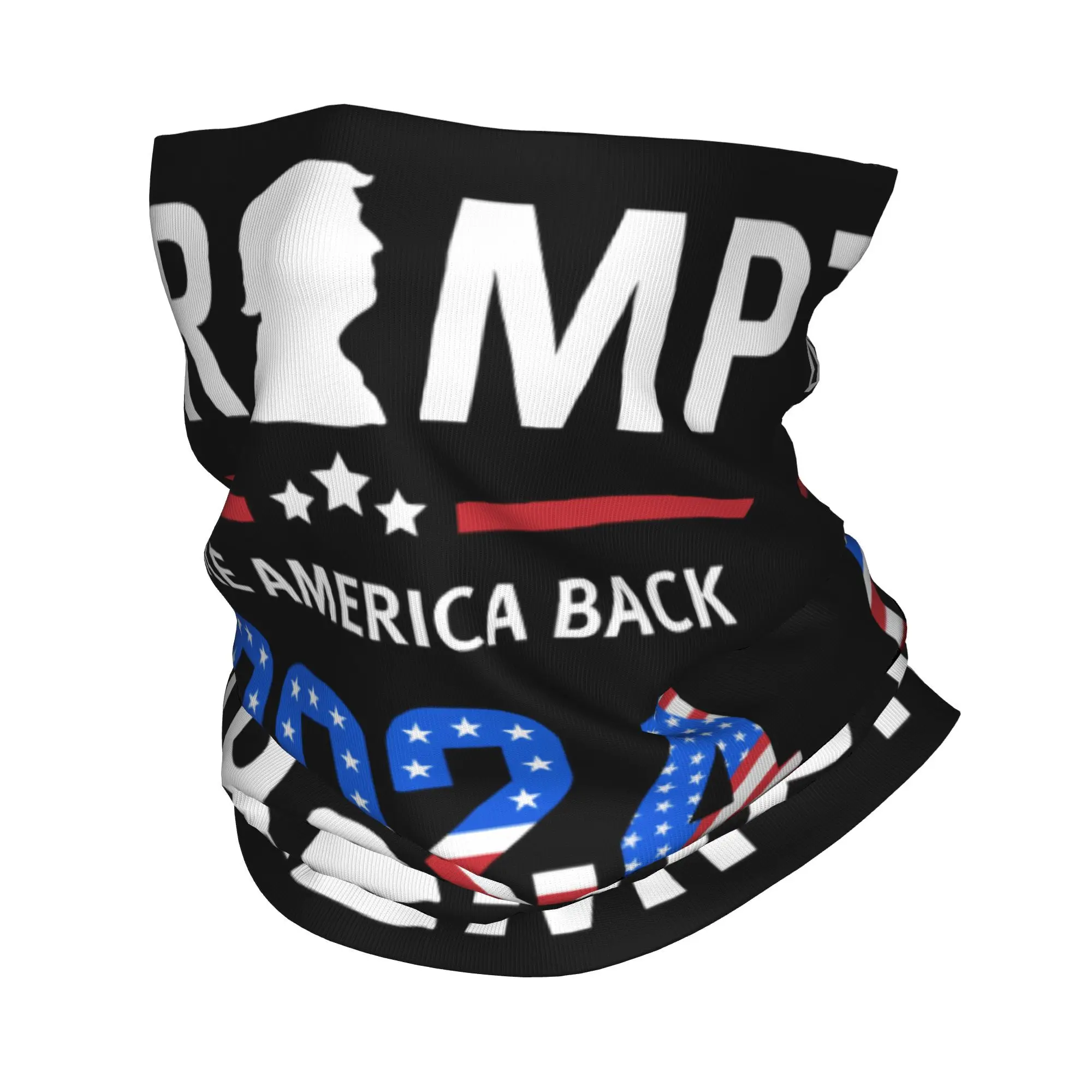 Custom Cute Donald Trump Bandana Winter Neck Warmer Men Windproof Wrap Face Scarf for Hiking United States Seal Gaiter Headband