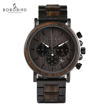 BOBO BIRD orologio in legno orologio da polso al quarzo da u...