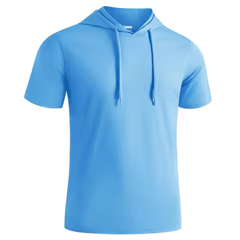 TACVASEN Summer Lightweight Cotton Hoodie T-shirts Mens Short Sleeve Hooded Tee Shirts Casual Pullover Sports Sweatshirts Tops