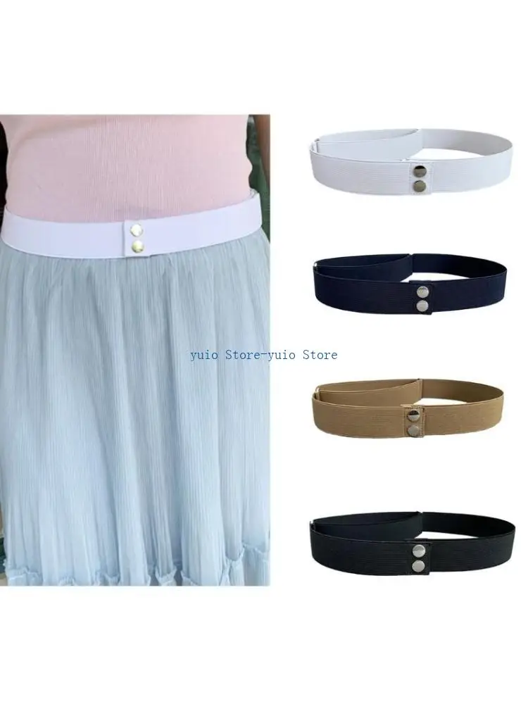 X7XB Fastener Elastic Belt Pants Belt Casual Wear Underbust Corset Belt Waist Shaping Bands Easy Wear Pants Waist Strap