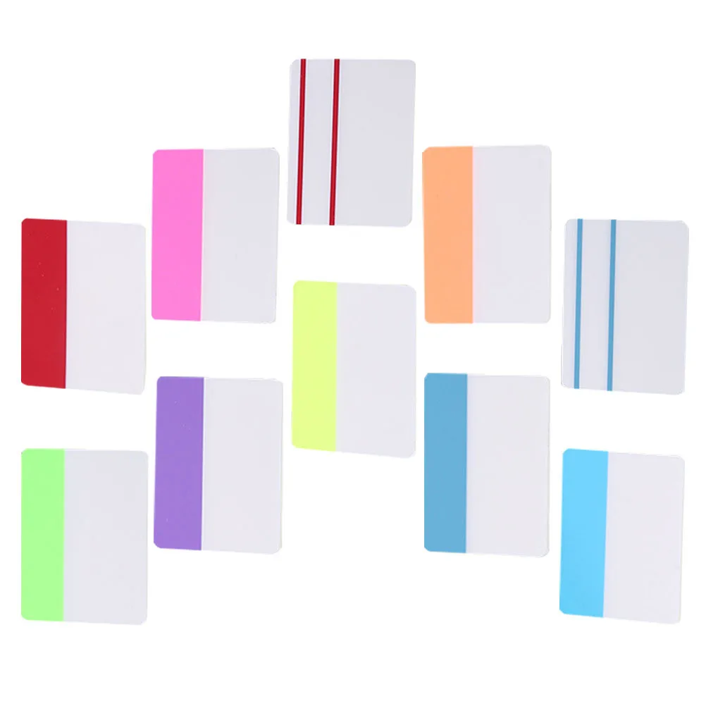 10 Books Fluorescent Indicator Labels Multi-Function Translucent Memo Pads Small Pocket Notepad Office School Use