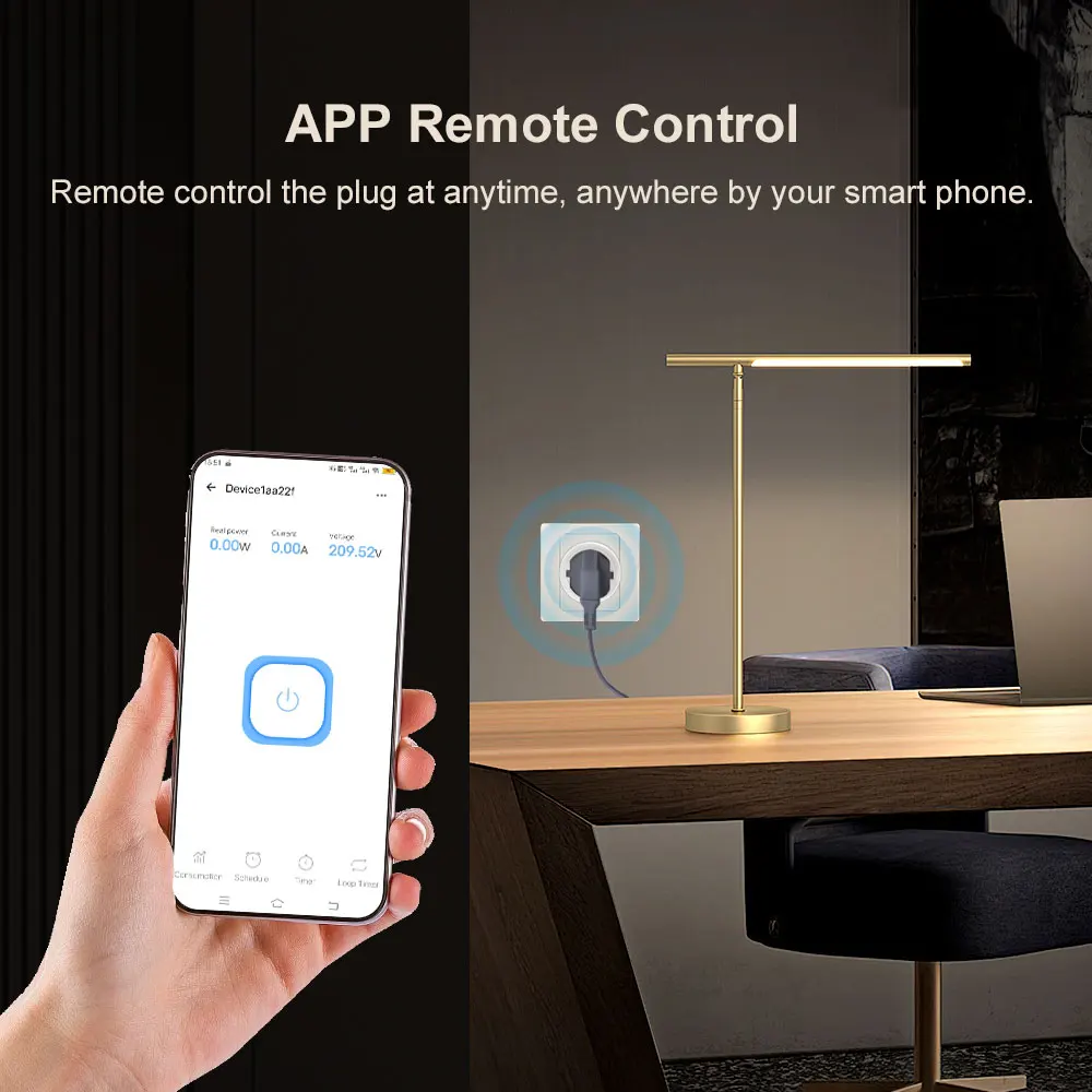eWelink Zigbee Smart Plug 16A/20A Presa UE con monitor di alimentazione Controllo vocale compatibile con Google Assistant Alexa