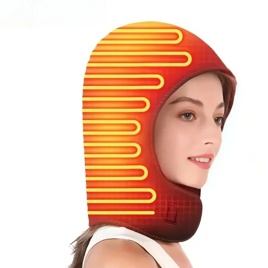 Gorro Térmico de Fibra de Carbono para Cuello y Cabeza, Alivia el Dolor y el Mareo, Reduce la Rigidez, Mejora la Circulación Sanguínea, Brinda Calor y Relajación