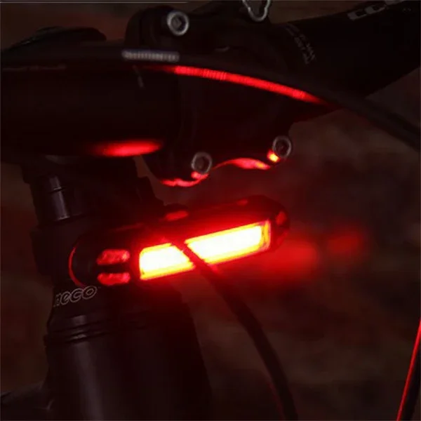 Luz LED 2 en 1 para bicicleta, luz roja/blanca, recargable por USB, luz trasera, lámpara de seguridad ultraligera, accesorios de advertencia para conducción nocturna