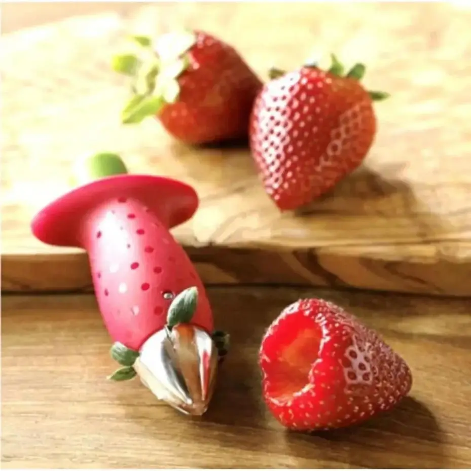 1 Pcs Manual Strawberry Berry Stem And Leaf Remover Fruit Co
