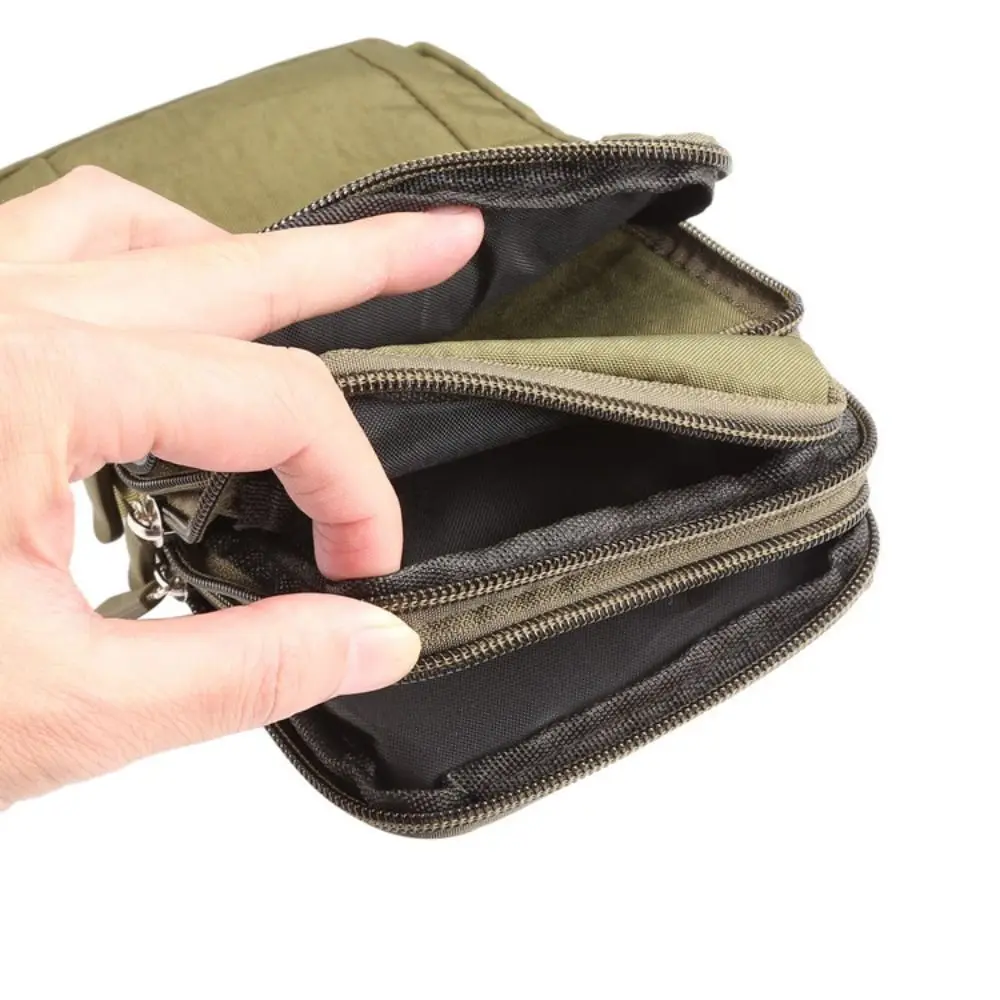 Gürteltasche Outdoor-Handytasche Umhängetasche Dreilagiger Handyhalter Nylon-Tragetasche Smartphone-Tasche für Männer und Frauen – Detail 9