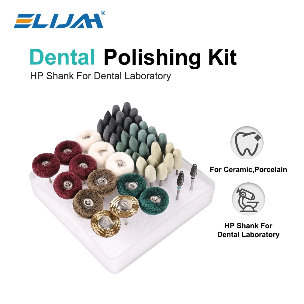 

47Pcs/Box Dental Lab Polishing Kit HP Shank Dental Burs Polisher Tools Kit for Diamond Tooth Polishing Machine Accessories SYJH