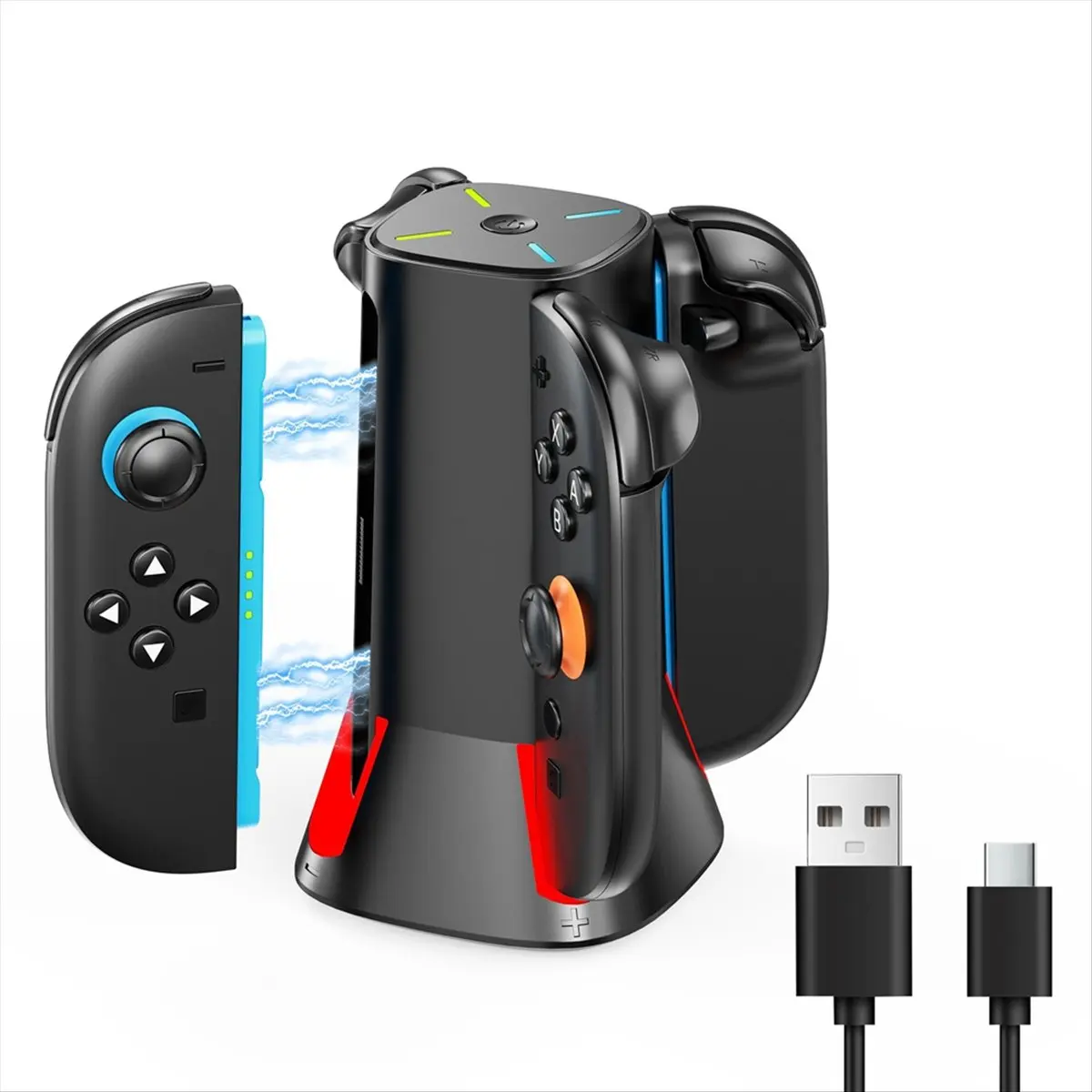 ★▲ Charging Dock for Switch 2 Gamepad with 4 Slot Fast Charge Left and Right Controllers for Charging 4 Controllers