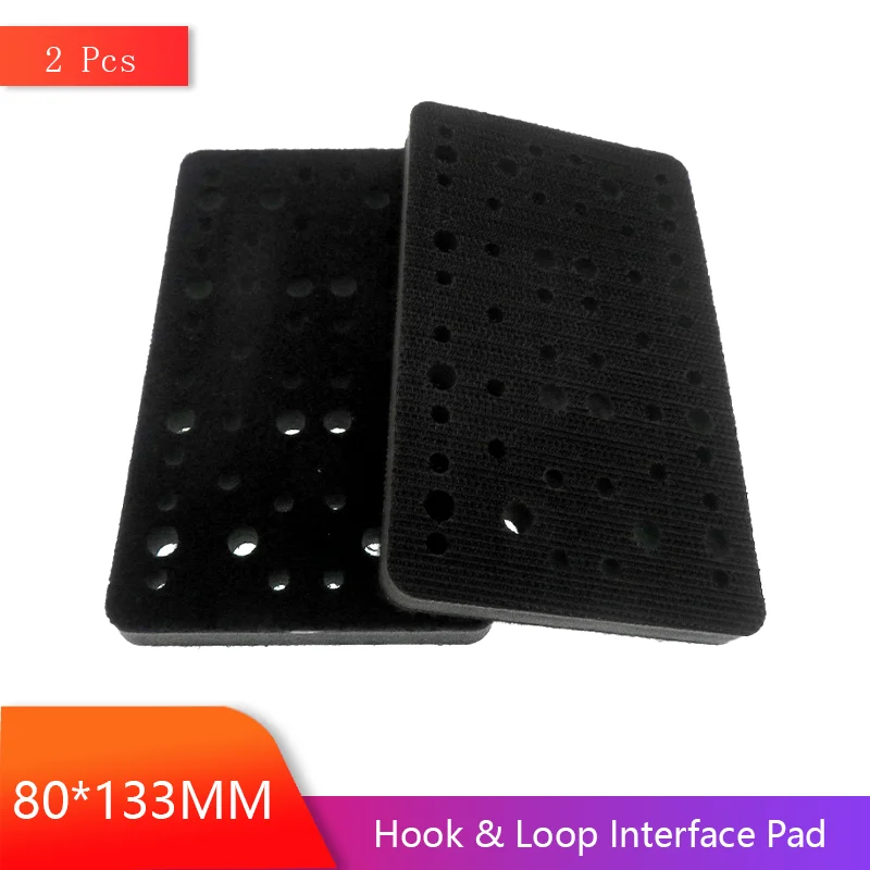 80*133MM Hook and Loop Rectangular Protective Pads 2Pcs Soft Sponge with 54 Holes for Efficient Grinding and Polishing
