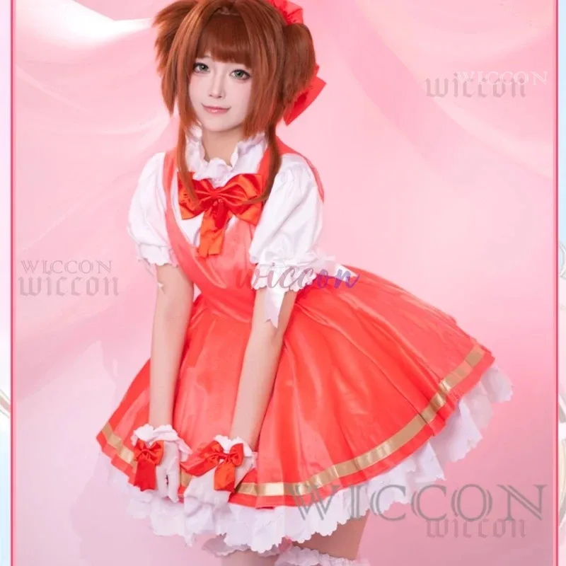

Аниме Cardcaptors Косплей Сакура Card Captor Униформа для ролевых игр Костюм для вечеринки на Хэллоуин для женщин;3.k'6;d.a;