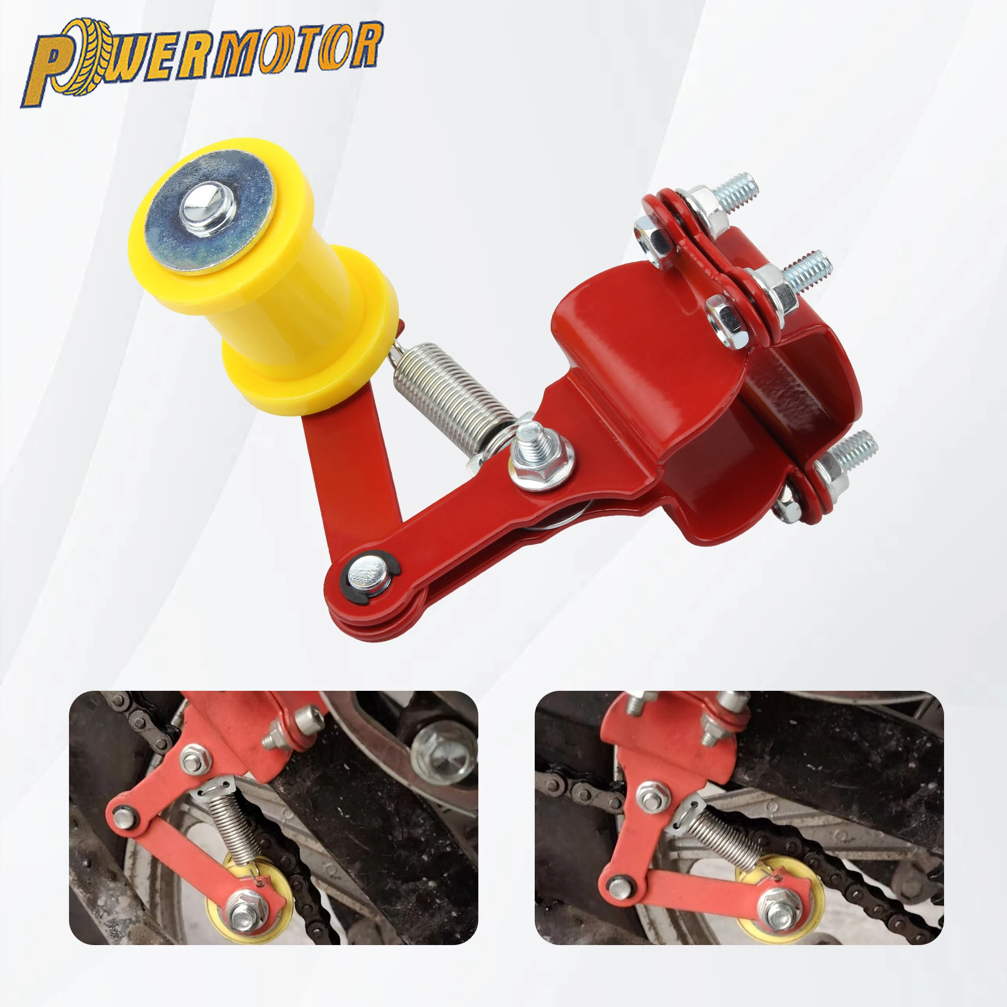 

Universal Motorcycle Chain Adjuster Guide Sprocket Adjuster Roller Tools Chain Tensioner ATV Quad Dirtbike Motocross Accessories