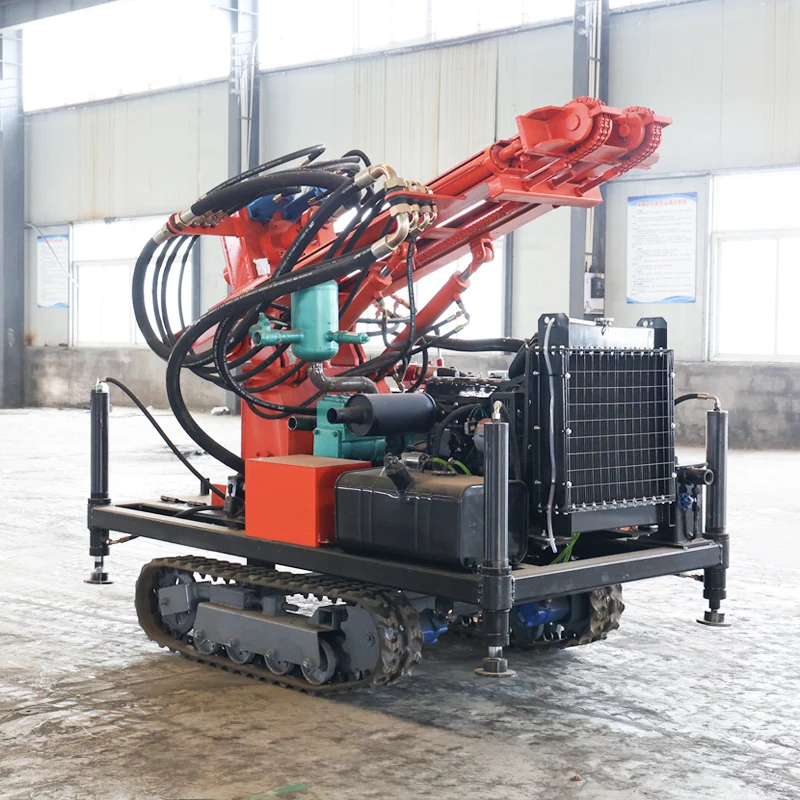 Machine de forage multifonctionnelle personnalisée, modèle diesel avec stabilisateurs hydrauliques pour la forage de puits d'eau domestiques