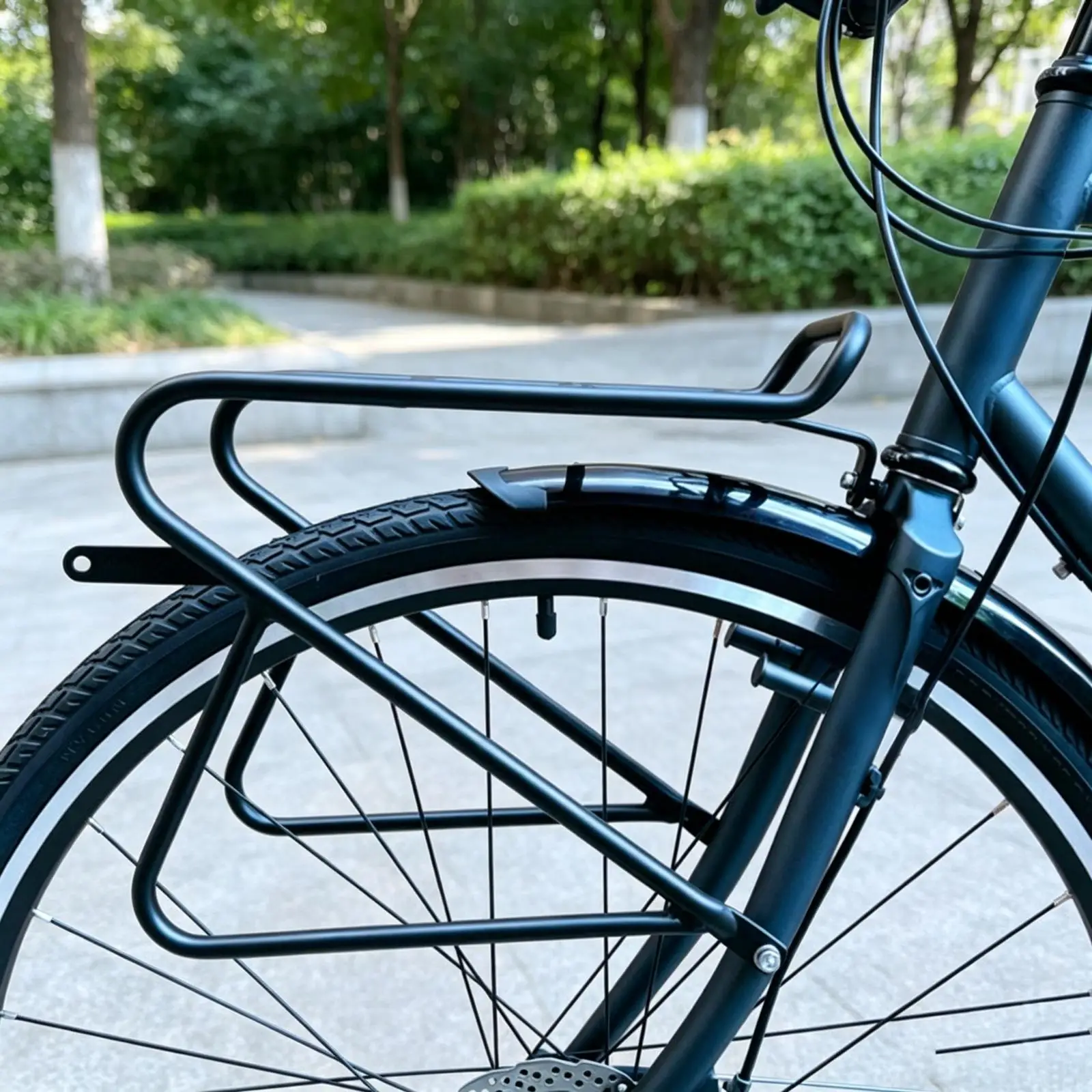 Bike Front Cargo Carrier Sturdy Aluminum Alloy Easy Install Practical Storage Support for Gravel Touring Cycling Equipment