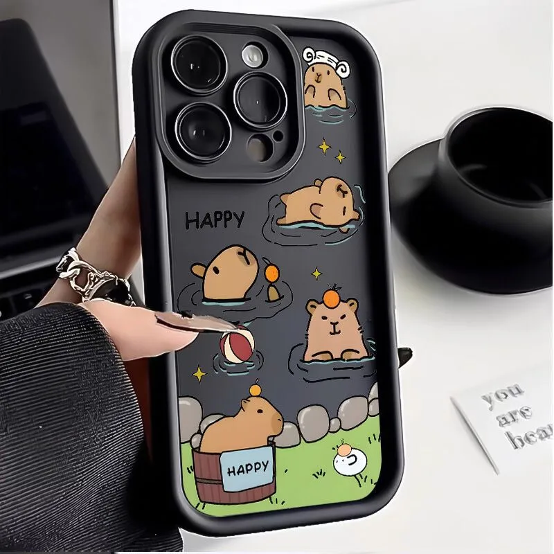 Capybara Casing For OPPO A15 A92 A16 A31 A9 A53 2020 A76 A38 A52 A36 A57 A96 A17 A94 A72 cover Cute Lovely Silicone Case