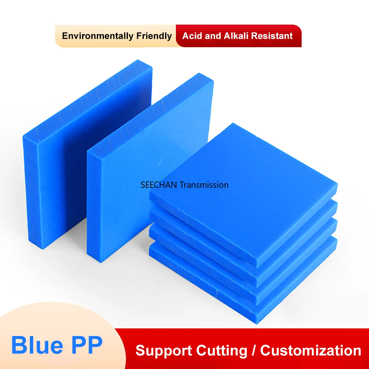 

1Pc Blue Polypropylene Board PP Plastic Sheets Food-Grade Partition Plate Thick 3-30mm 100x100 100x200 150x150 200x200 300x300mm