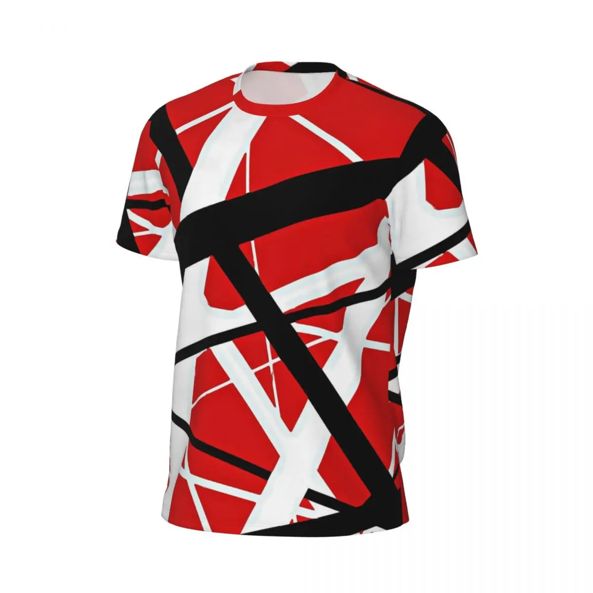 Van Halen Print T Shirt Red Lines Fashion Gym T-Shirts Short Sleeves Breathable Tops Summer Y2K Funny Oversized Clothing