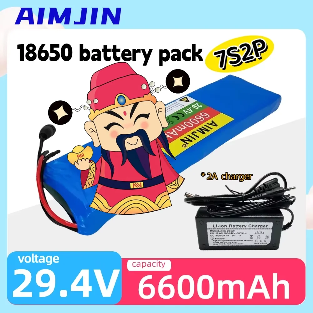 

7s2p 29.4V 6.6ah 18650 Battery Lithium Ion Battery 29.4V 6600Mah for Electric Scooters Balancing Scooter