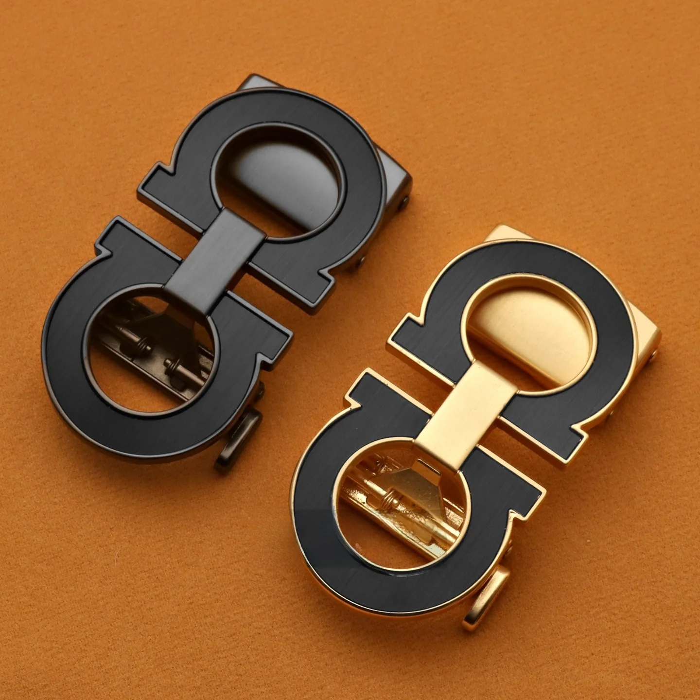 Zinc Alloy Men's Belt Buckle Simple Luxury 8-Shaped Automatic Buckle Outdoor Wear Card Slot Waist Head High Quality Accessory