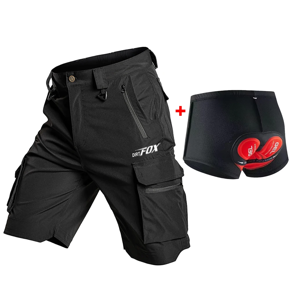 DIRTFOX Radsport-Kurzhose für Herren, Rennrad- und Mountainbike-Shorts, Pantaloncini Uomo MTB Fahrradbekleidung, Motorrad-Cargohose