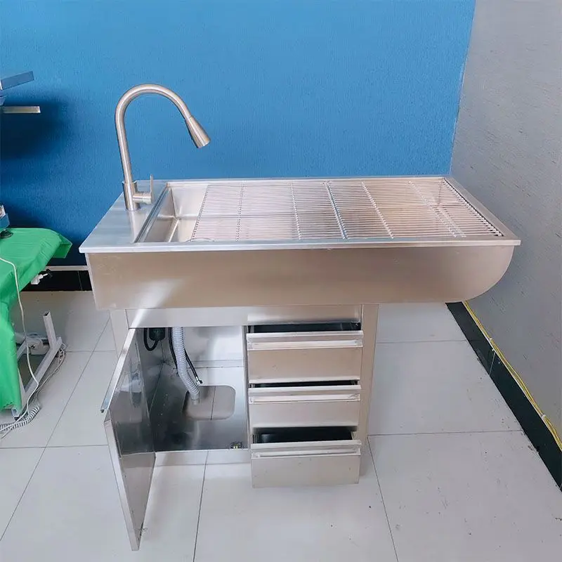 

Pet hospital operating table 304 stainless steel treatment table multi-functional and simple