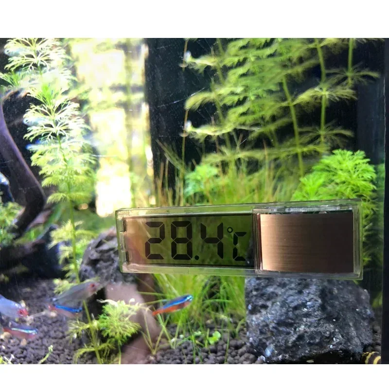 Aquarium Thermometer 3D Digital LCD Electronic Fish Tank Temperature  Measurement Fish Turtle Temp Meter Aquarium Decoration