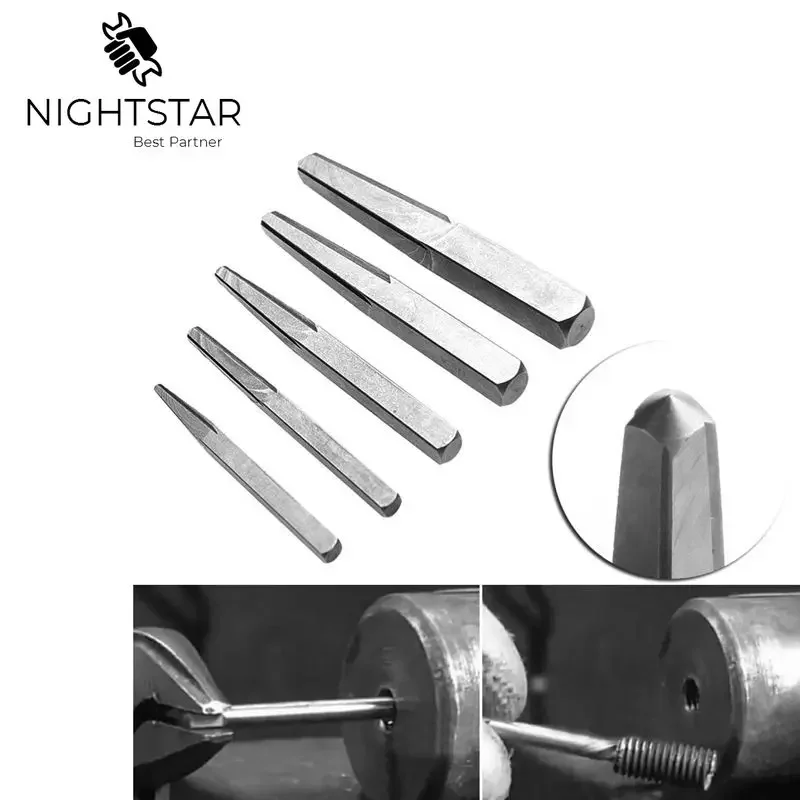 Imagem -02 - Parafuso Extrator Broca Bits Guia Grupo Kit Fácil Fastener Extrator Parafuso Quadrado Quebra Pcs
