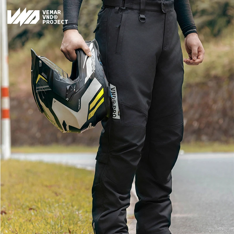 

S-5XL Winter Quick Release Pants Motorcycle Men's and Women's Pants VND B-802 Windproof and Warm Moto Riding Pants