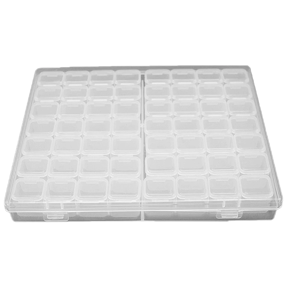 

Clear Jewelry Storage Box Anti Tarnish Organizer Earring Holder Bead Container Manicure Accessories Compact Portable Plastic