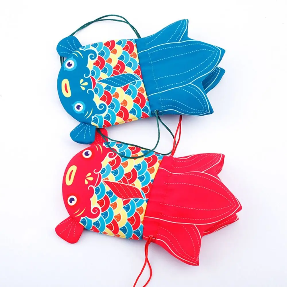 Ethnic Style Fish Blessing Bag Antique Koi Carp Brocade Coin Purse Small Pouch Jewelry Packaging Jewelry Bags Pendant