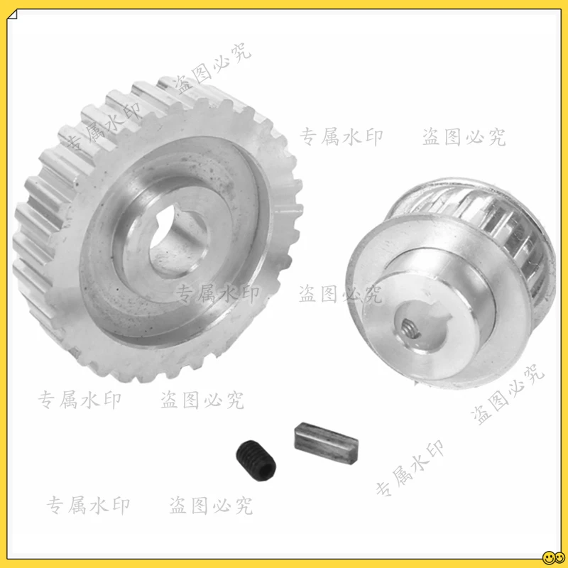 2Pcs Metal Synchronous Pulley Gear Motor Belt Gear Drive Wheel Gear S/N Cj0618 Mini Lathe Gears , Metal Cutting Machine Gears