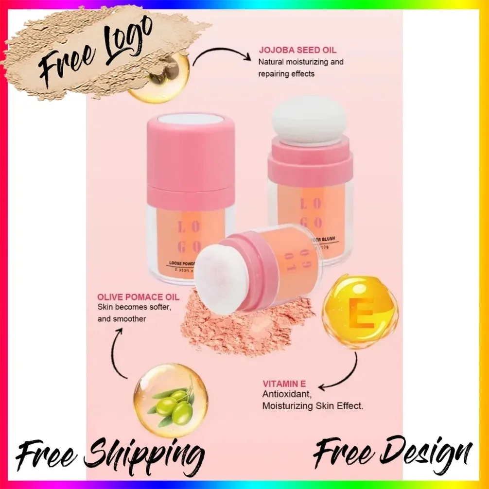 Private Label Custom Logo Vegan Wholesale Makeup Long Lasting Oil Control Blush Powder Waterproof Pigment Face Contour Blusher