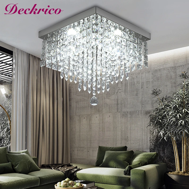 

Modern Chandelier Led For Dining Room Stainless Steel K9 Crystal Ceiling Lamp Light Fixture Bedroom Luminaire Hanging Lamps Led