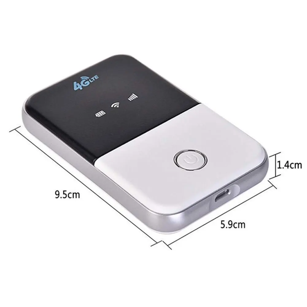 Chargeable Battery Portable 4G LTE MIFI Router WiFi Wireless Modem SIM Card Holder TDD/FDD Pocket Outdoor Mobile Hotspot Router