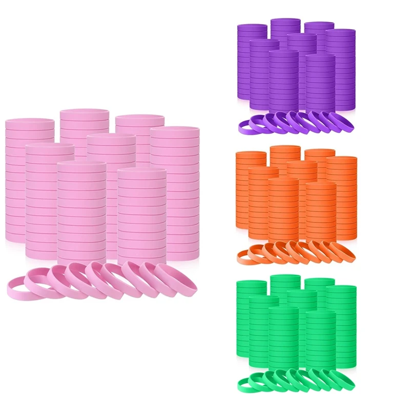 SCLS 100 Uds. Pulseras elásticas de silicona de Color sólido en blanco elásticas para hombres, mujeres, adolescentes, regalos, estudiantes, suministros deportivos para fiestas