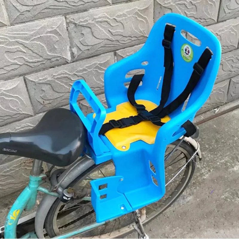 Silla de bicicleta para niños, asiento de bicicleta de seguridad para niños, asiento de bicicleta de plástico para bebés, silla de bicicleta grande