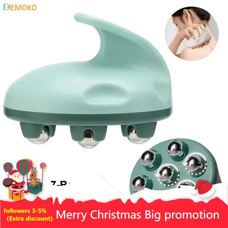 7-Bead Body Ball Roller Massager Professional Anti Cellulite Muscle Pain Relief Relax Massage Neck Back Shoulder Face Lifting