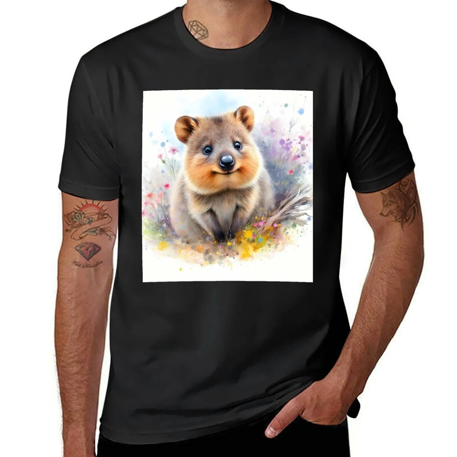 Quokka Art #2 Quokka Lovers T-Shirt anime clothes oversized blacks quick drying men workout shirt