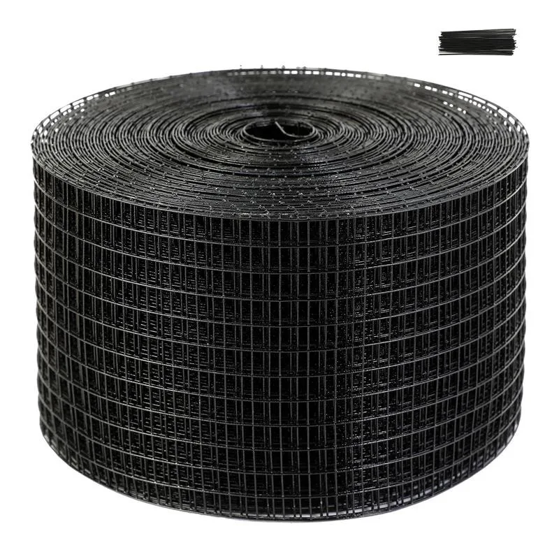 8 inch x 100ft Solar Panel Bird Guard, Critter Guard Roll Kit with Rust-proof PVC Coating, Solar Panel Guard with 50pcs Tire Wires, 1/2 inch Wire Roll Mesh