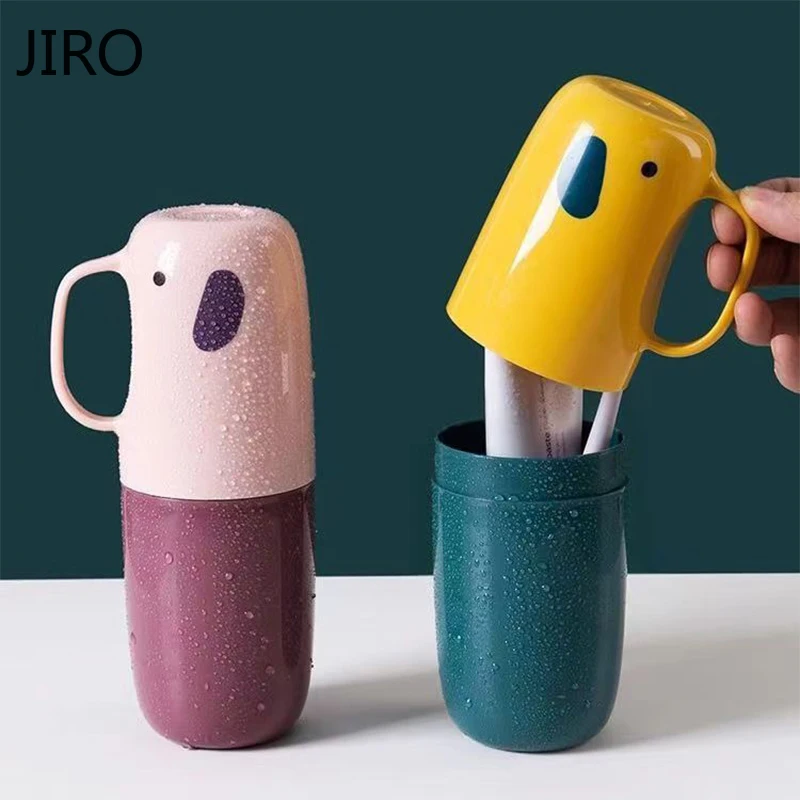 Toothbrush Toothpaste Holder Toiletries Storage Case Box Mouthwash Cup Portable For Travel Outdoor Camping Bathroom Accessories
