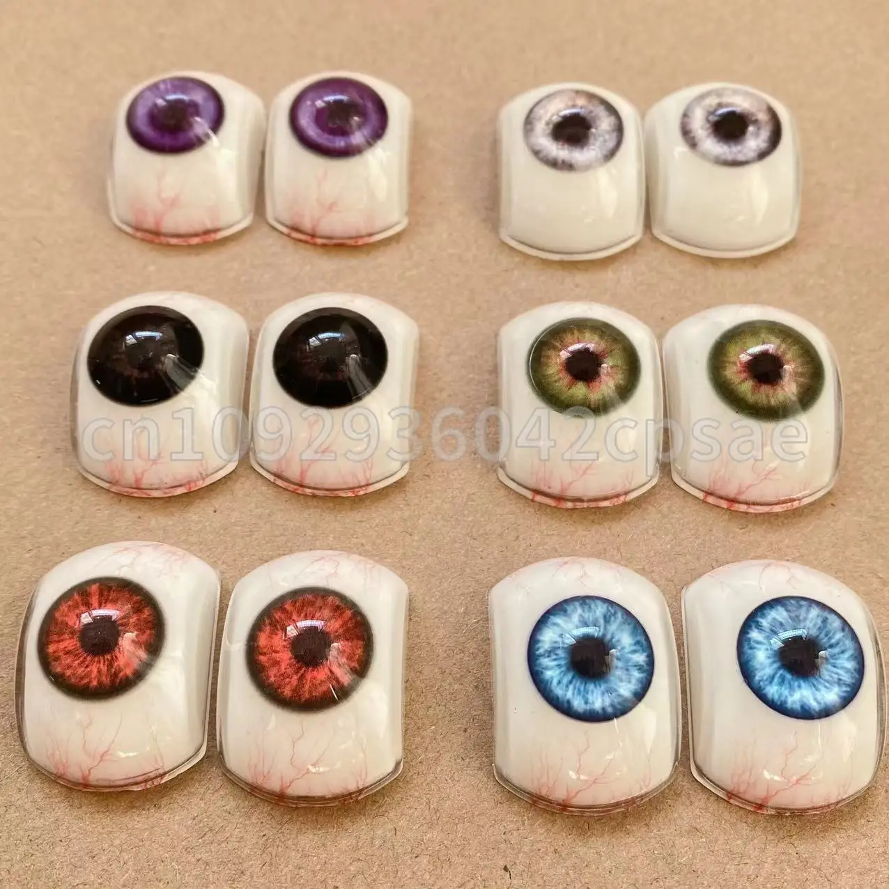 Silicone Doll Bloodshot Eyes 30mm-14mm Realistic Simulation Baby Eyes Acrylic Trimming Beautiful