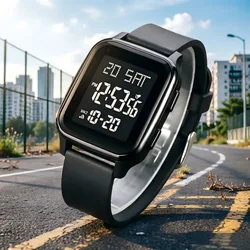 YIKAZE Retro Military Digital Watch For Men Outdoor Multifunctional Men's Electronic Sports Watches Waterproof Clock