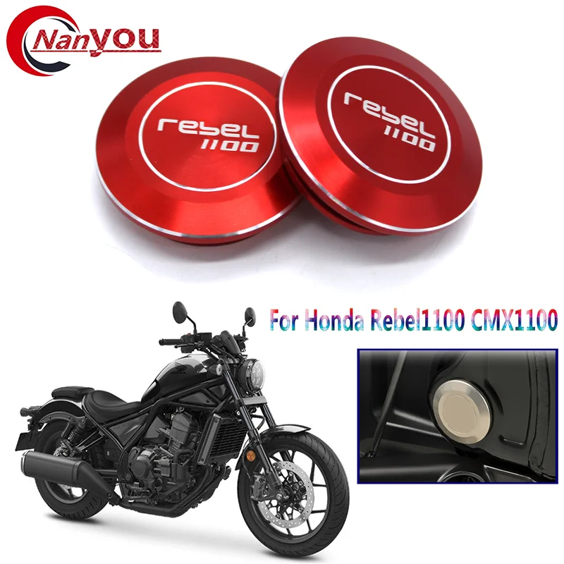 2Pcs CNC Motorcycle Frame Hole Cap Plug Decoration Frame Cover Hole Plug Fit For Honda CMX1100 REBEL1100 rebel 1100 2021