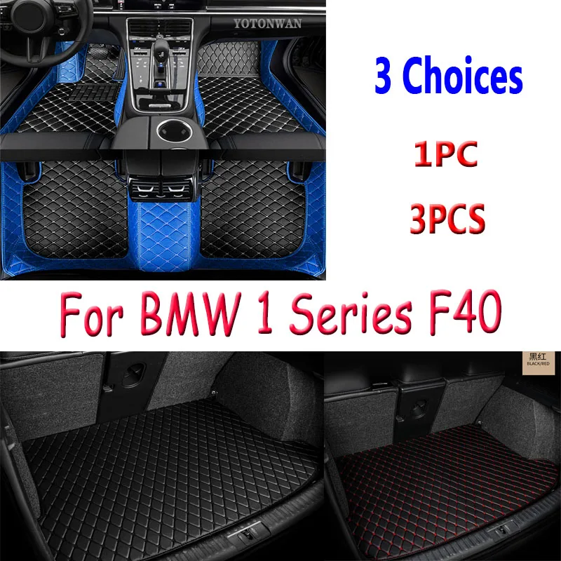 

Leather Car Floor Mat For BMW 1 Series F40 118i 116d 118d 2020 2021 2022 2023 5seat Waterproof Car Mats Full Set Car Accessories