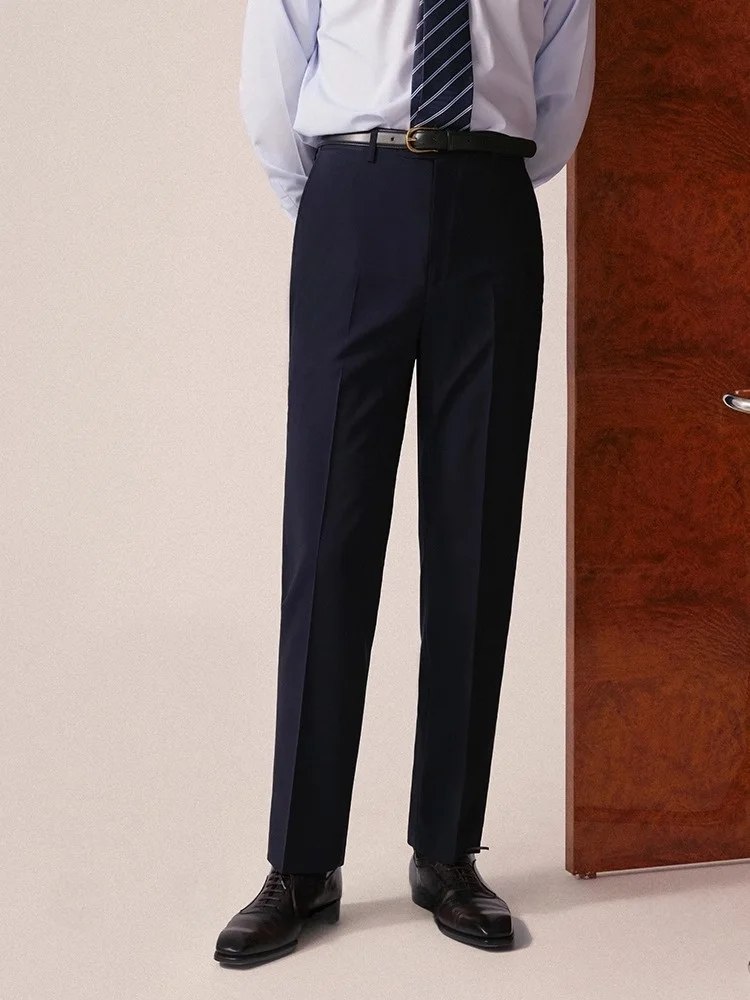 

Классические мужские брюки прямого кроя для бизнеса и повседневной носки, не требующие глажки, из хлопка, для работы и отдыха, весенняя коллекция