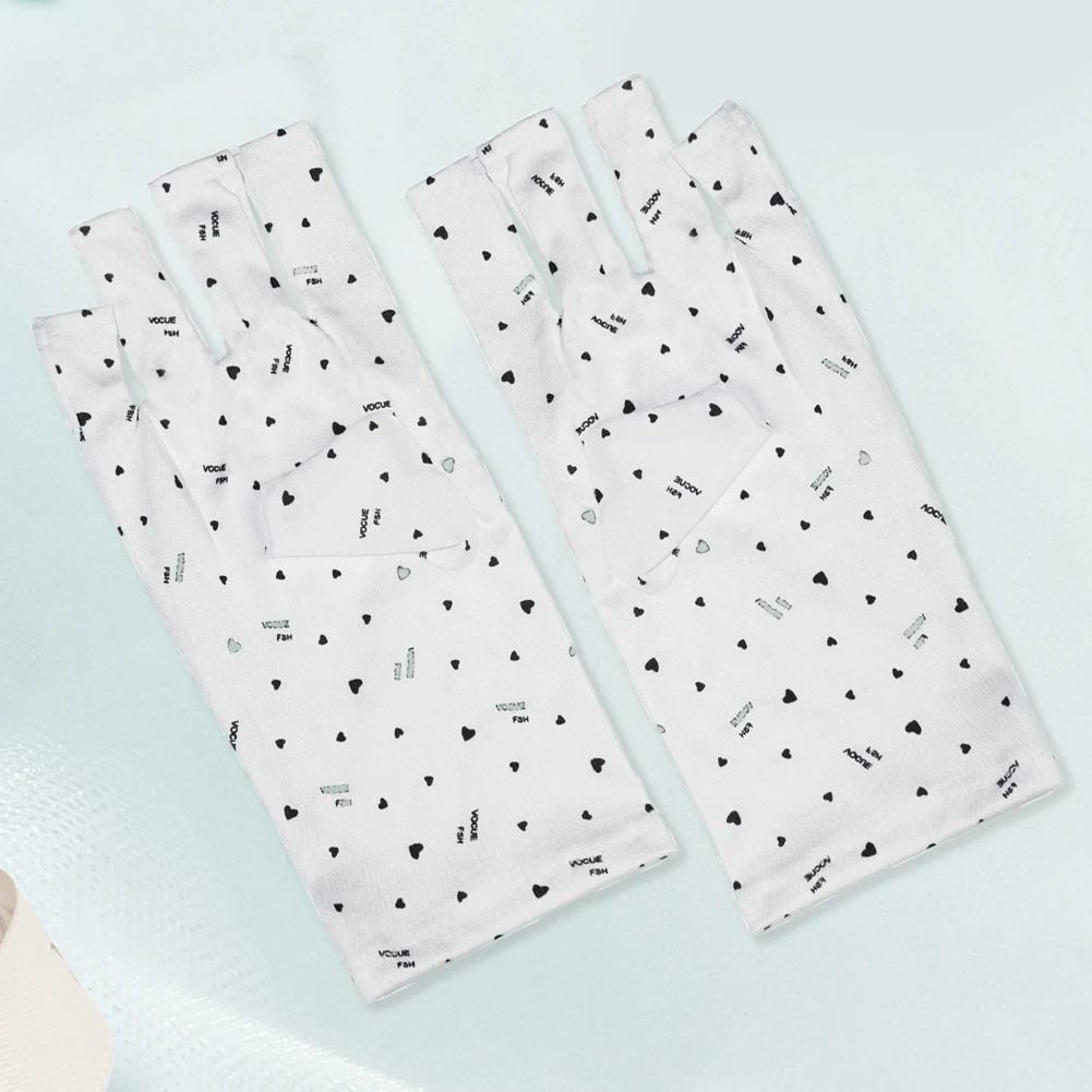 Rękawiczki chroniące przed promieniowaniem UV, chroniące dłonie, do manicure, pielęgnacji skóry, bez palców, anty-UV, rękawiczki do lampy żelowej do paznokci.