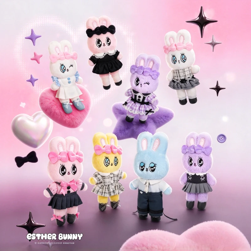 Esther Bunny Long Leg Sweetheart Plush Charm Blind Box Cute Figure Doll Pendant Keychain Desktop Ornament Surprise Bag Toy Gift