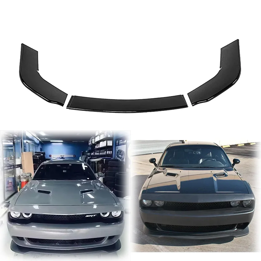 

2012 To 2020 For Dodge For Challenger SXT SRT HELLCAT Car Front Bumper Lip Diffuser Guard Spoiler High Quality ABS Body Kit