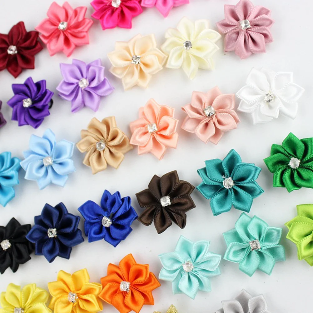 50 قطعة من عصابات الرأس المميزة على شكل زهرة للأطفال، أربطة شعر مريحة للفتيات من عمر 0 إلى 12 سنة، عصابة رأس مختلطة لطيفة للأطفال