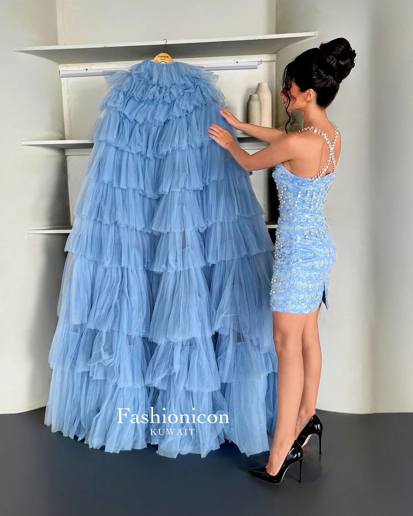 Cloud-like Volume Overskirt Tulle Detachable Train Layered Mesh Ruffles Overlay for Dress Wedding Skirt Overlay Detachable Skirt